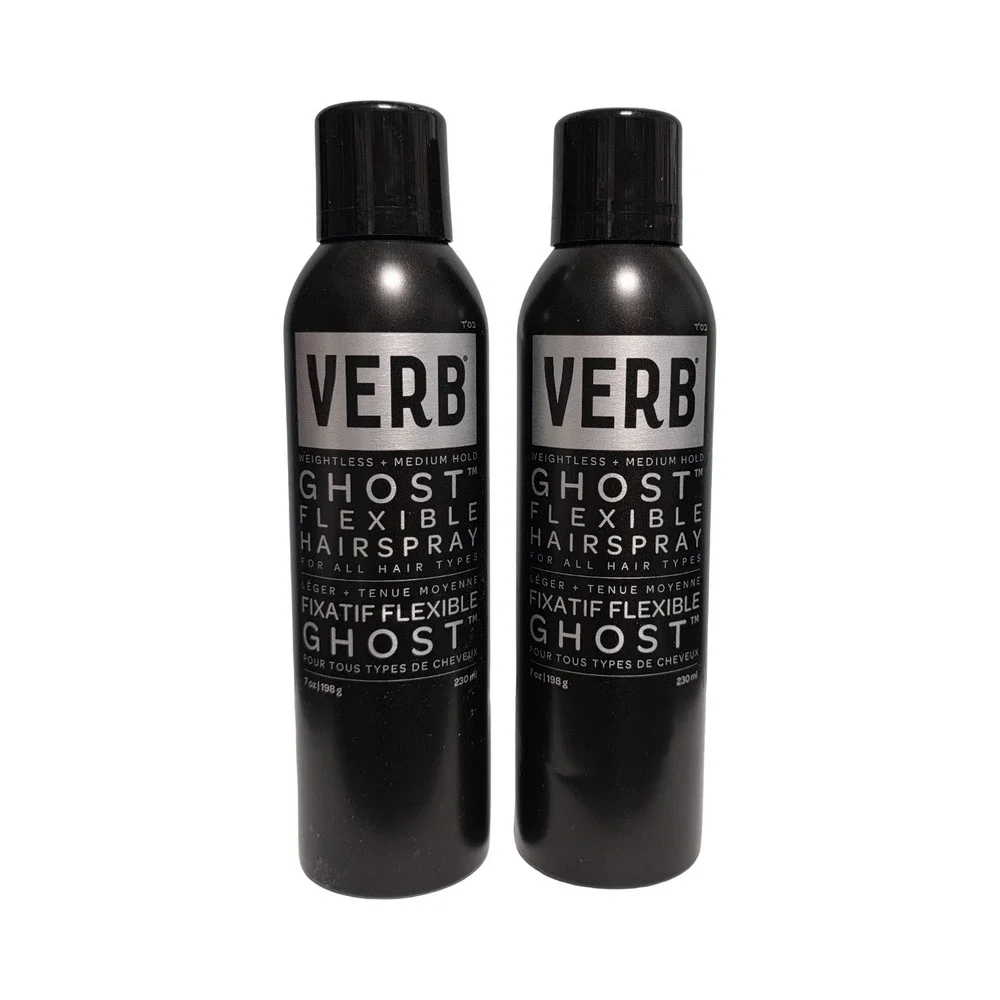 Verb Ghost Flexible Hairspray Weightless Medium Hold 7oz Set of 2